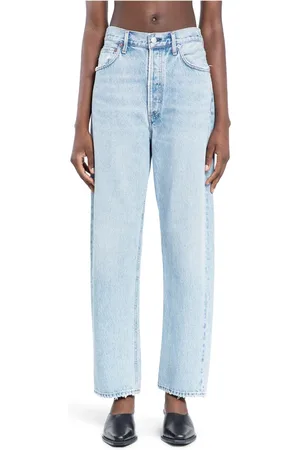 AGOLDE Jeans, Dame, Blå, W27, Denim, Vintage Denim Jeans med Distressed Detaljer