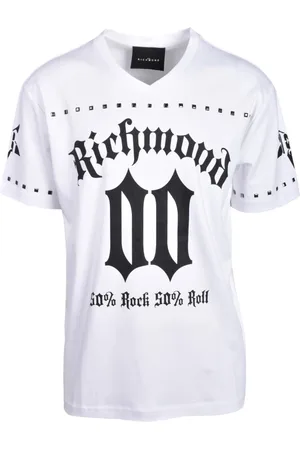 John Richmond Top, Herre, Hvid, S, Bomuld, Tshirt