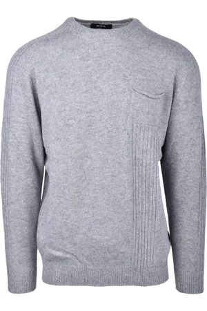 ALPHA STUDIO Strik, Herre, Grå, L, Uld, Maglia