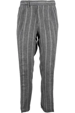 Briglia 1949 Bukser, Herre, Grå, XS, Linned, Linnedbukser 1949 Stil