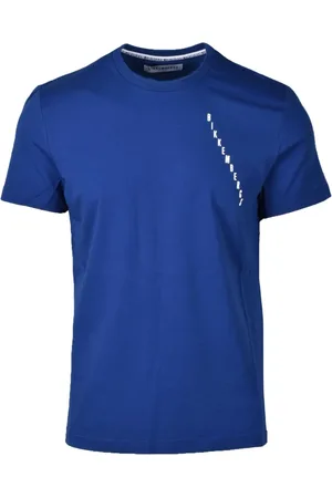 Bikkembergs Top, Herre, Blå, M, Bomuld, Bomuld Elastan T-shirt