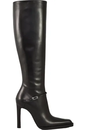 Saint Laurent Sko, Dame, Sort, 36 EU, Læder, Støvler