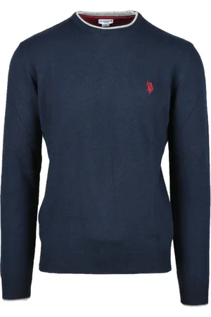 U.S. Polo Assn. Strik, Herre, Blå, 2XL, Uld, Skjorte