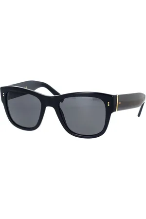 Dolce & Gabbana Tilbehør, unisex, Sort, 52 MM, Firkantede solbriller med metal detaljer