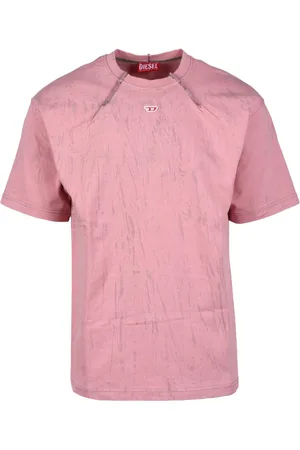Diesel Top, Herre, Lyserød, 2XL, Bomuld, Bomuld T-shirt