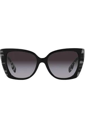 Burberry Tilbehør, Dame, Sort, 54 MM, Cat-eye solbriller med grå linser