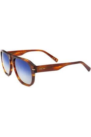 Polar Tilbehør, unisex, Brun, 57 MM, Uld, Guld Solbriller Blå Gradient Havana Stel