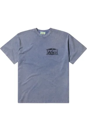 ARIES Top, Herre, Blå, L, Bomuld, Vintage Tempel T-shirt