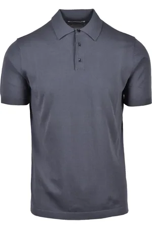 KANGRA CASHMERE Top, Herre, Grå, M, Bomuld, Polo