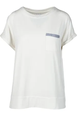 ELEVENTY Top, Dame, Hvid, XL, Spandex, Tshirt