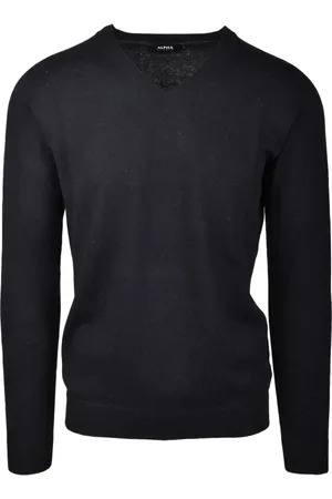 ALPHA STUDIO Strik, Herre, Sort, XL, Uld, Maglia