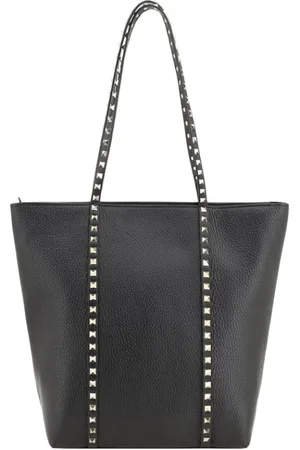 VALENTINO GARAVANI Taske, Dame, Sort, ONE SIZE, Læder, Garnet læder tote taske med Rockstud
