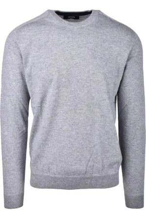 ALPHA STUDIO Strik, Herre, Grå, XL, Uld, Maglia