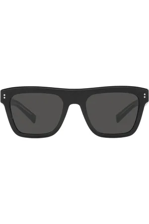 Dolce & Gabbana Tilbehør, unisex, Sort, 52 MM, Firkantede solbriller Sort Grå