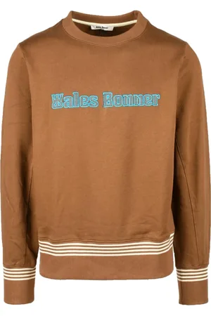 WALES BONNER Sweathshirts & Hoodies, Herre, Brun, XL, Polyester, Maglia