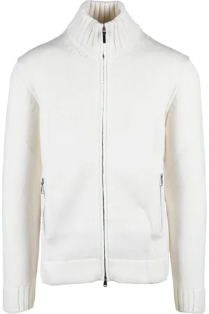 KANGRA CASHMERE Strik, Herre, Hvid, L, Uld, Maglia