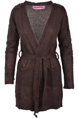 PINK MEMORIES Strik, Dame, Brun, L, Uld, Cardigan