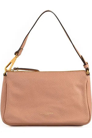 Gianni chiarini Taske, Dame, Brun, ONE SIZE, Uld, Læder skuldertaske med lynlåslukning