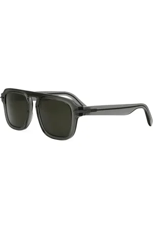 Dior Tilbehør, unisex, Grå, 52 MM, Pilotstil Solbriller Grønne Linser
