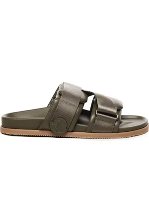 Moncler Sko, Herre, Grøn, 41 EU, Polyester, Oliven Grøn Polyester Gummisandaler