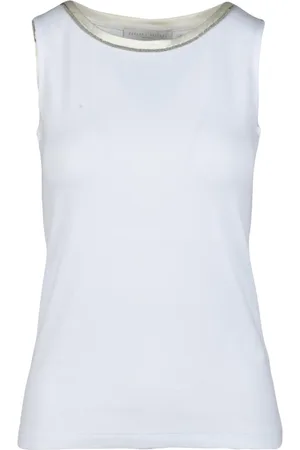 Fabiana Filippi Top, Dame, Hvid, L, Bomuld, Top