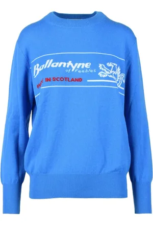 BALLANTYNE Strik, Dame, Blå, L, Uld, Maglia