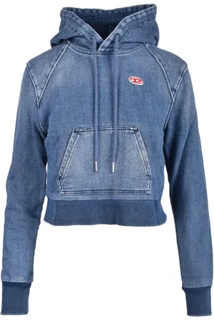 Diesel Sweathshirts & Hoodies, Dame, Blå, XS, Bomuld, Maglia
