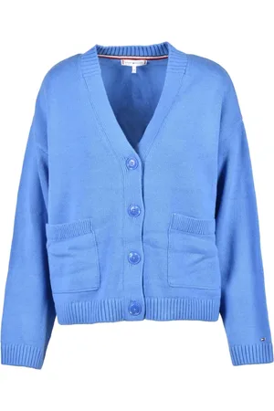 Tommy Hilfiger Strik, Dame, Blå, XS, Bomuld, Cardigan