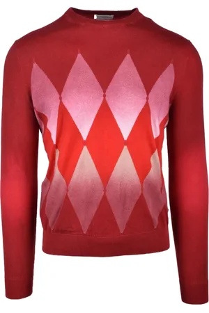 BALLANTYNE Strik, Herre, Rød, XL, Bomuld, Maglia