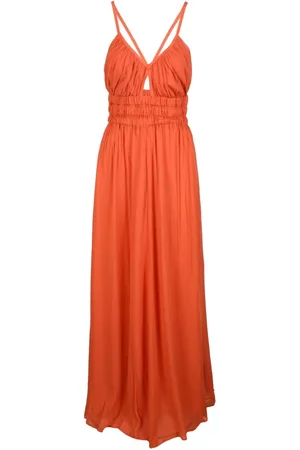 Dondup Kjole, Dame, , XS, Chiffon, Chiffon Kryds-tilbage Lang Kjole