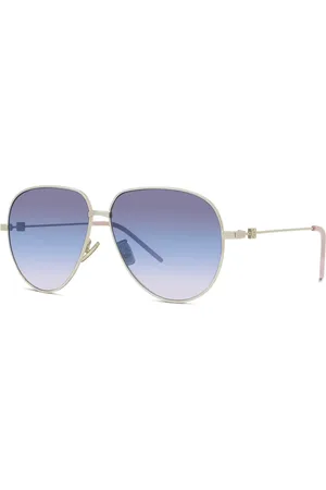 Givenchy Tilbehør, unisex, Gul, 60 MM, Uld, Stilfulde solbriller med blå gradientlinser