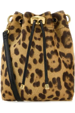 Jimmy Choo Taske, Dame, Brun, ONE SIZE, Uld, Bon Bon Bucket Bag i trykt kalvehår