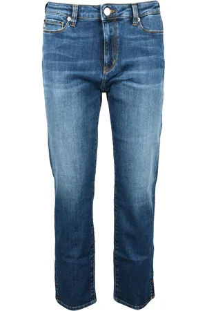 Moschino Jeans, Dame, Blå, W30, Bomuld, Slim-fit Jeans