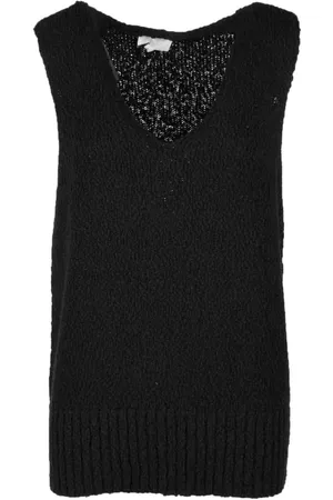 Elvine Strik, Dame, Sort, S, Bomuld, Bomuld Strikket Vest