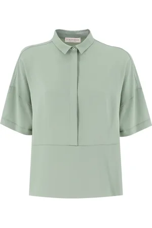 LE TRICOT PERUGIA Bluser & Skjorter, Dame, Grøn, S, Skjorte med knaplukning