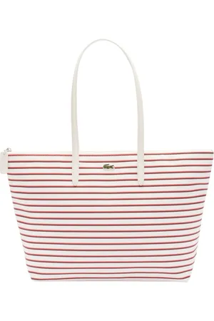 Lacoste Taske, Dame, Flerfarvet, ONE SIZE, Uld, Stribet Tennis-inspireret Indkøbstaske