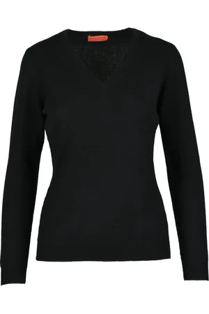 BALLANTYNE Strik, Dame, Sort, M, Uld, Kashmir Pullover Sweater