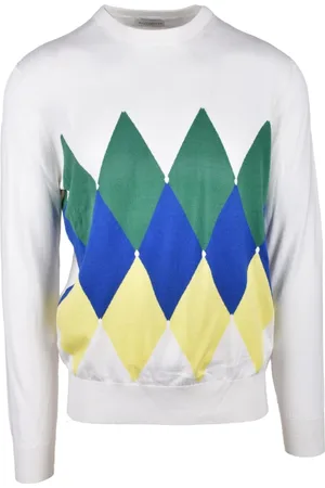 BALLANTYNE Strik, Herre, Flerfarvet, 2XL, Bomuld, Bomuld Cashmere Sweater