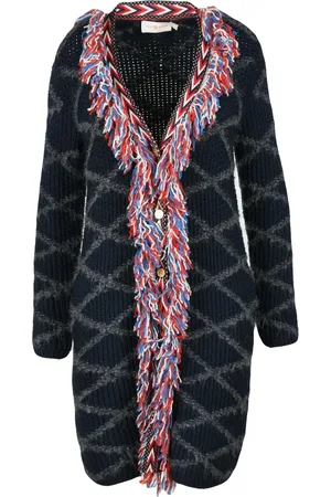 Tory Burch Kjole, Dame, Blå, XS, Uld, Maglia