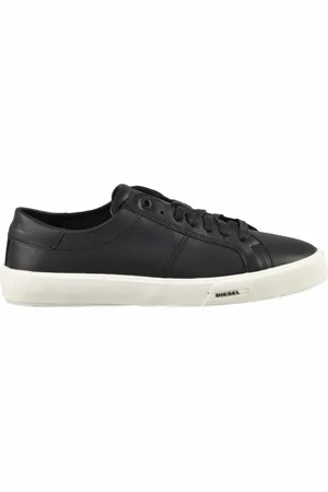 Diesel Sko, Dame, Sort, 37 EU, Læder, Læder Sneakers med Gummisål