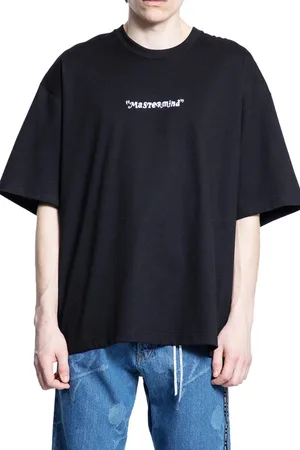 MASTERMIND Top, Herre, Sort, XL, Bomuld, Sort Bomuld Jersey Grafisk T-Shirt