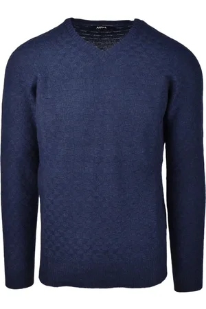 ALPHA STUDIO Strik, Herre, Blå, L, Uld, Maglia