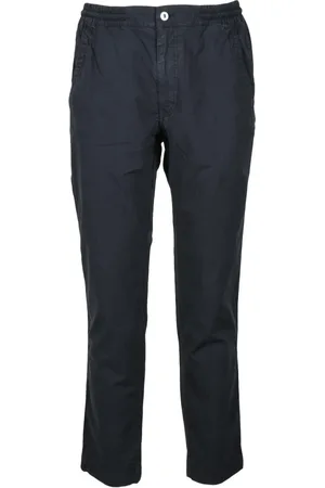 Murphy & Nye Bukser, Herre, Blå, W36, Bomuld, Bomuld Chino Bukser med Elastisk Talje