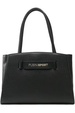 Philipp Plein Taske, Dame, Sort, ONE SIZE, Læder, Eco-læder Shopper med Sølv Logo