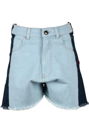 SEMICOUTURE Shorts, Dame, Blå, W28, Denim, Denim Shorts med Høj Talje og Lommer