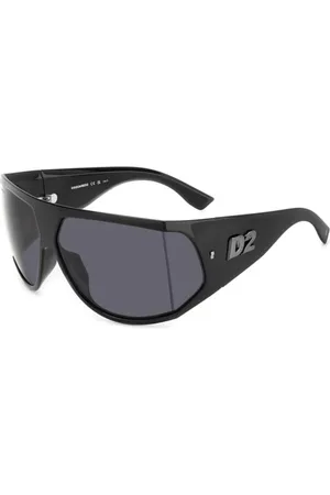 Dsquared2 Tilbehør, unisex, Sort, ONE SIZE, Sporty Wraparound Solbriller Model 0124/S