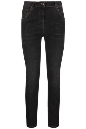Brunello Cucinelli Jeans, Dame, Sort, S, Uld, Stilfulde bukser