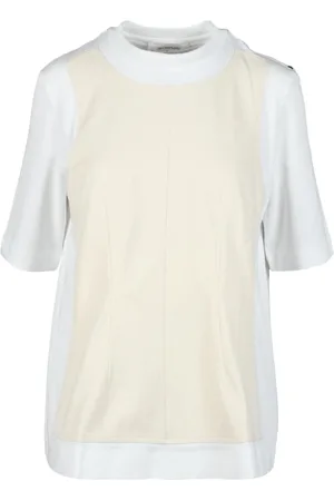 Sportmax Top, Dame, Hvid, XL, Bomuld, Bomuld T-shirt