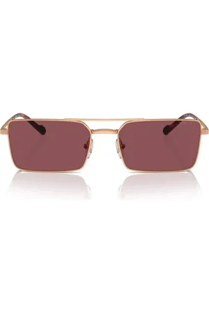 vogue Tilbehør, unisex, Gul, 55 MM, Rektangulære polariserede solbriller Modig stil
