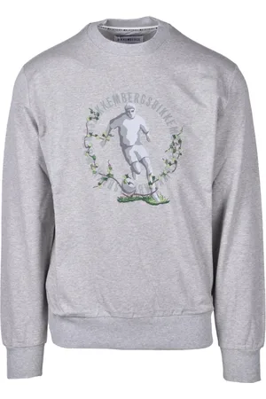 Bikkembergs Sweathshirts & Hoodies, Herre, Grå, XL, Bomuld, Bomuld Elastan Sweatshirt